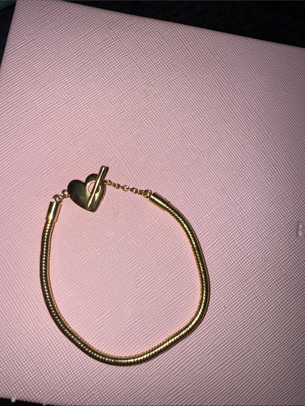 Gold Heart Toggle Bracelet for Women - Elegant Gold Tone